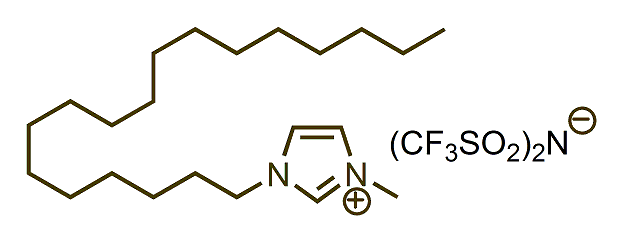 1-Methyl-3-octadecylimidazolium bis(trifluoromethylsulfonyl)imide 구조식