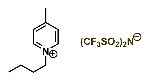 1-Butyl-4-methylpyridinium bis(trifluoromethylsulfonyl)imide 구조식