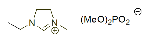 1-Ethyl-3-methylimidazolium dimethyl phosphate 구조식