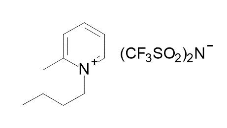 1-Butyl-2-methylpyridinium bis(trifluoromethylsulfonyl)imide 구조식