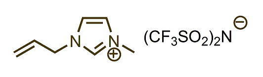 1-Allyl-3-methylimidazolium bis(trifluoromethylsulfonyl)imide 구조식