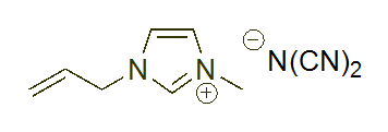 1-Allyl-3-methylimidazolium dicyanamide 구조식