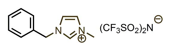 1-Benzyl-3-methylimidazolium bis(trifluoromethylsulfonyl)imide 구조식