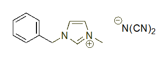 1-Benzyl-3-methylimidazolium dicyanamide 구조식