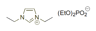 1,3-Diethylimidazolium diethyl phosphate 구조식