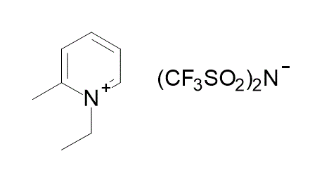 1-Ethyl-2-methylpyridinium bis(trifluoromethylsulfonyl)imide 구조식