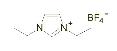 1,3-Diethylimidazolium tetrafluoroborate 구조식