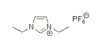 1,3-Diethylimidazolium hexafluorophosphate 구조식