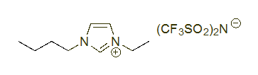 1-Butyl-3-ethylimidazolium bis(trifluoromethylsulfonyl)imide 구조식