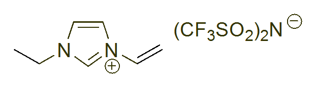 1-Ethyl-3-vinylimidazolium bis(trifluoromethylsulfonyl)imide 구조식