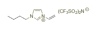 1-Butyl-3-vinylimidazolium bis(trifluoromethylsulfonyl)imide 구조식
