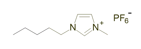 1-Methyl-3-pentylimidazolium hexafluorophosphate 구조식