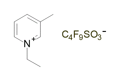 1-Ethyl-3-methylpyridinium perfluorobutanesulfonate 구조식