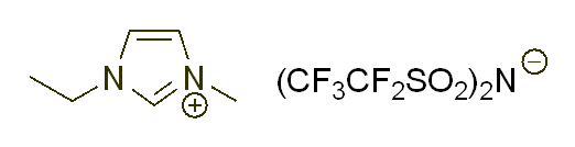 1-Ethyl-3-methylimidazolium bis(pentafluoroethylsulfonyl)imide 구조식