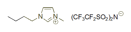 1-Butyl-3-methylimidazolium bis(pentafluoroethylsulfonyl)imide 구조식