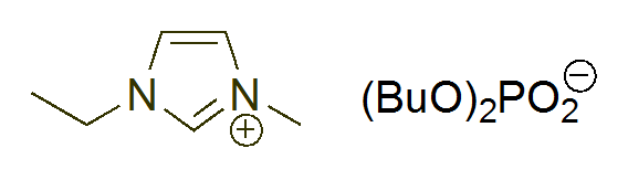1-Ethyl-3-methylimidazolium dibutylphosphate 구조식