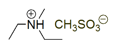 Diethylmethylammonium methanesulfonate 구조식