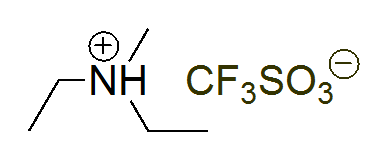 Diethylmethylammonium triflate 구조식