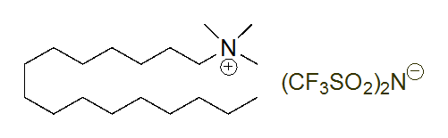 Hexadecyltrimethylammonium bis(trifluoromethylsulfonyl)imide 구조식