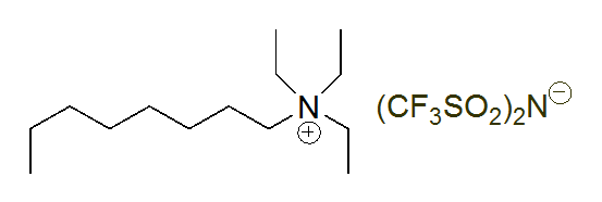 Triethyloctylammonium bis(trifluoromethylsulfonyl)imide 구조식