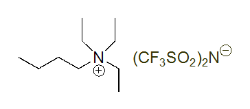 Butyltriethylammonium bis(trifluoromethylsulfonyl)imide 구조식
