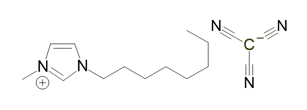 1-Methyl-3-octylimidazolium tricyanomethanide 구조식
