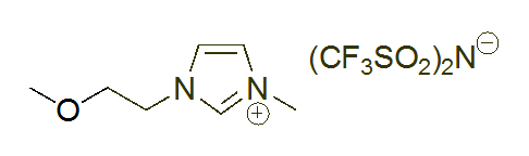 1-(2-Methoxyethyl)-3-methylimidazolium bis(trifluoromethylsulfonyl)imide 구조식