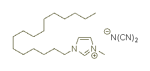 1-Hexadecyl-3-methylimidazolium dicyanamide 구조식