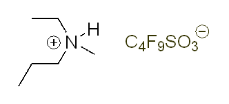 N-Ethyl-N-methyl-N-propylammonium perfluorobutanesulfonate 구조식