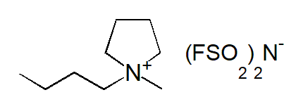 1-Butyl-1-methylpyrrolidinium bis(fluorosulfonyl)imide 구조식