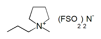 1-Methyl-1-propylpyrrolidinium bis(fluorosulfonyl)imide 구조식