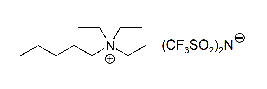 Triethylpentylammonium bis(trifluoromethylsulfonyl)imide 구조식