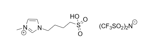 1-(4-sulfobutyl)-3-methylimidazolium bis(trifluoromethylsulfonyl)imide 구조식