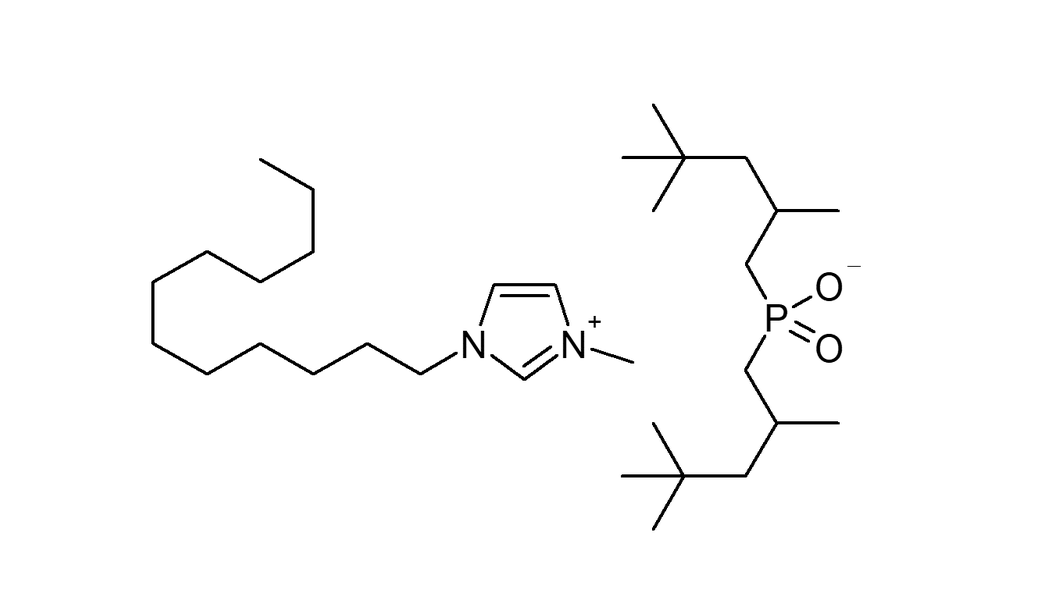 1-Dodecyl-3-methylimidazolium bis(2,4,4-trimethylpentyl)phosphinate 구조식