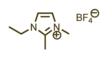 1-Ethyl-2,3-dimethylimidazolium tetrafluoroborate 구조식
