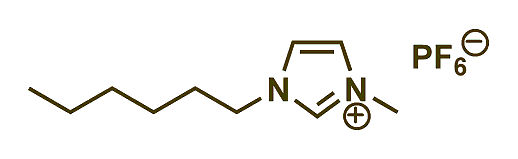 1-Hexyl-3-methylimidazolium hexafluorophosphate 구조식