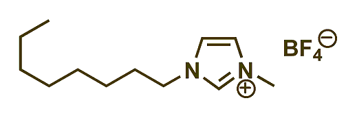 1-Methyl-3-octylimidazolium tetrafluoroborate 구조식