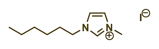 1-Hexyl-3-methylimidazolium iodide 구조식