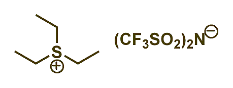 Triethylsulfonium bis(trifluoromethylsulfonyl)imide 구조식