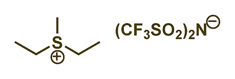 Diethylmethylsulfonium bis(trifluoromethylsulfonyl)imide 구조식