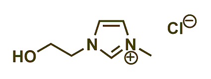 1-(2-Hydroxyethyl)-3-methylimidazolium chloride 구조식