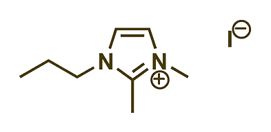1,2-Dimethyl-3-propylimidazolium iodide 구조식