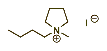 1-Butyl-1-methylpyrrolidinium iodide 구조식