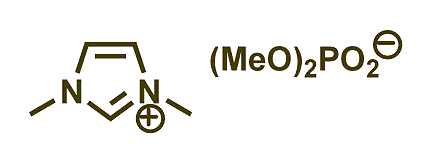 1,3-Dimethylimidazolium dimethyl phosphate 구조식