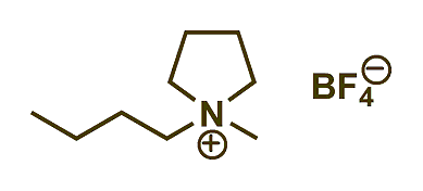 1-Butyl-1-methylpyrrolidinium tetrafluoroborate 구조식