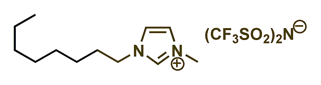 1-Methyl-3-octylimidazolium bis(trifluoromethylsulfonyl)imide 구조식