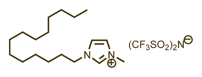 1-Methyl-3-tetradecylimidazolium bis(trifluoromethylsulfonyl)imide 구조식