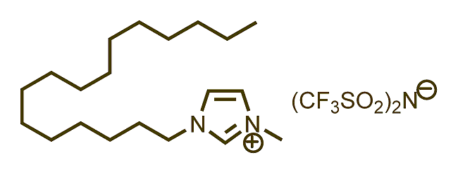 1-Hexadecyl-3-methylimidazolium bis(trifluoromethylsulfonyl)imide 구조식