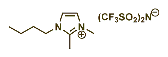 1-Butyl-2,3-dimethylimidazolium bis(trifluoromethylsulfonyl)imide 구조식