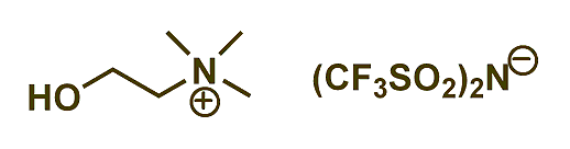 Choline bis(trifluoromethylsulfonyl)imide 구조식